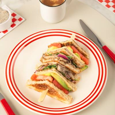 Portobello Mushroom Club Sandwich