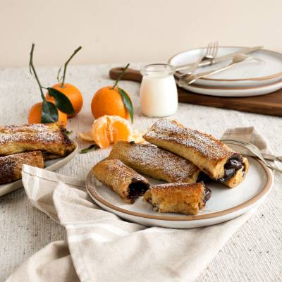 Chocolate-and-Clementine-filled French Toast Rolls