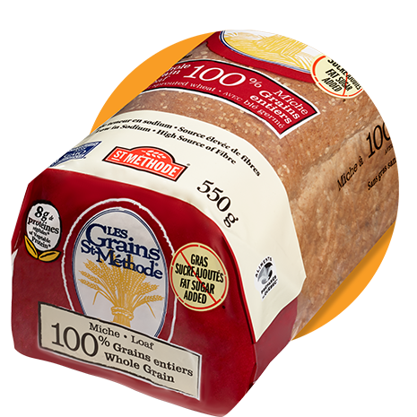 100% whole grain with sprouted wheat loaf