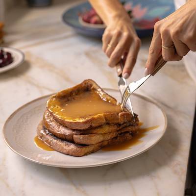 Pain perdu & caramel au cidre