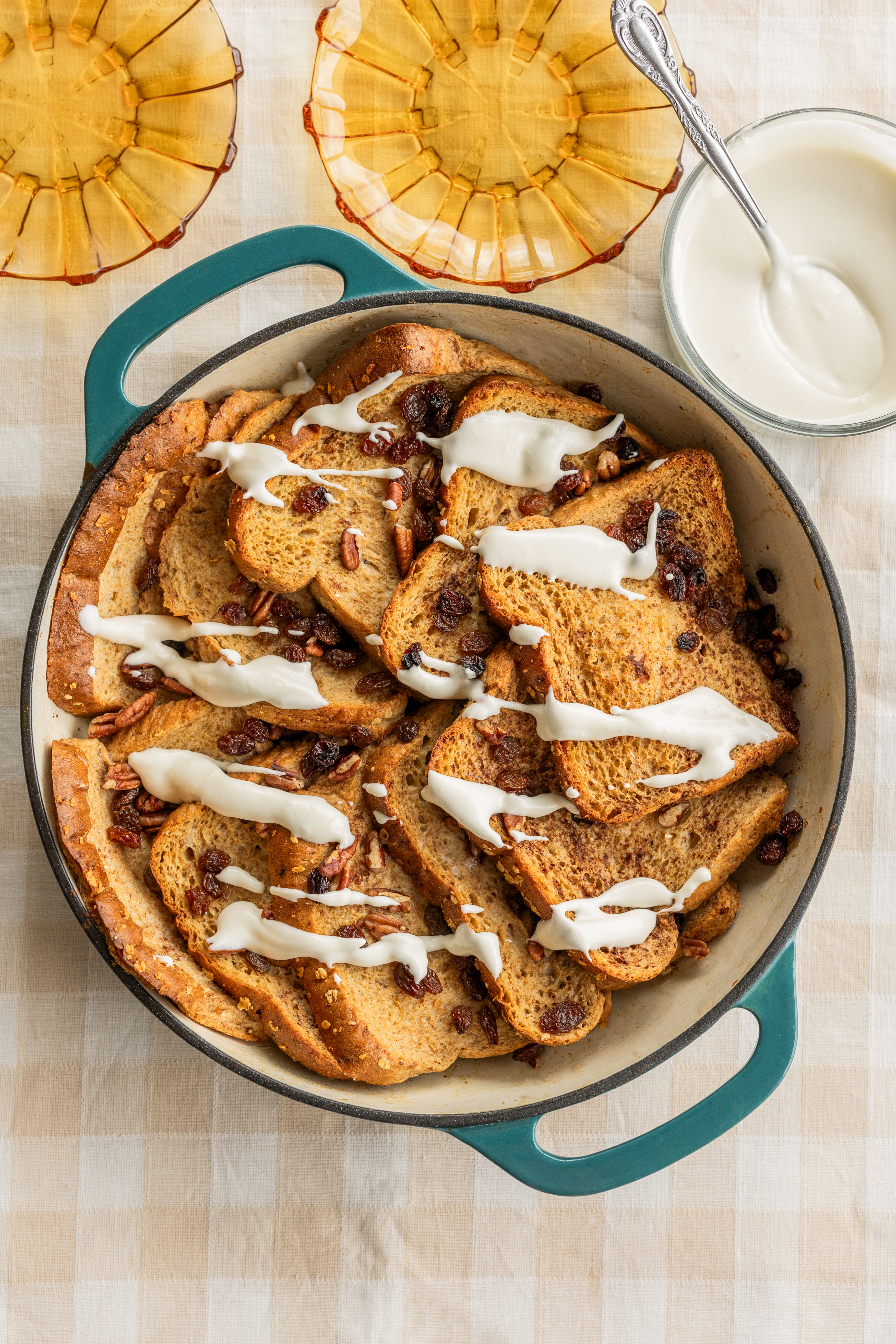 French toast casserole cinnamon roll-style