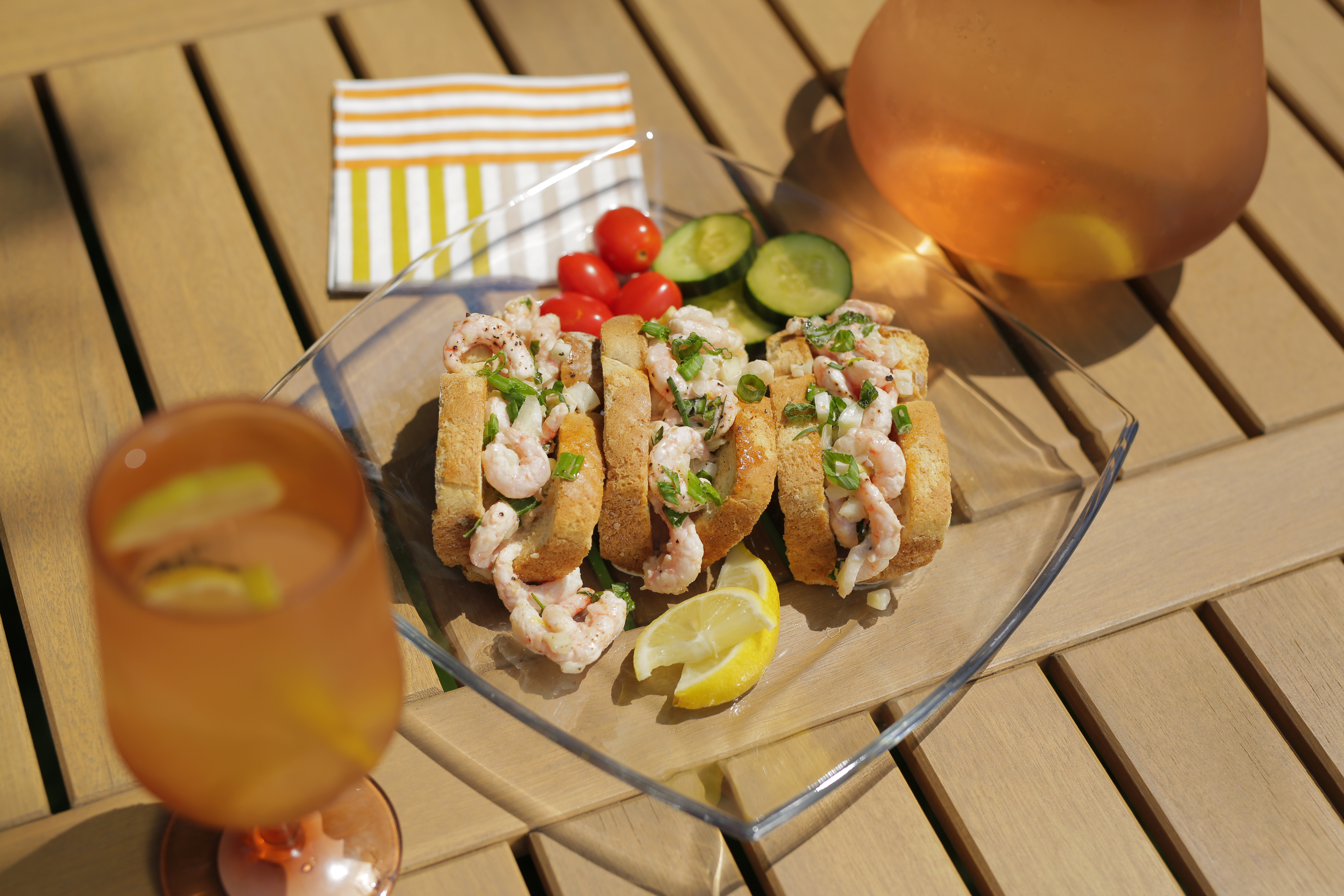 Shrimp Rolls with Celeriac and Horseradish Sauce