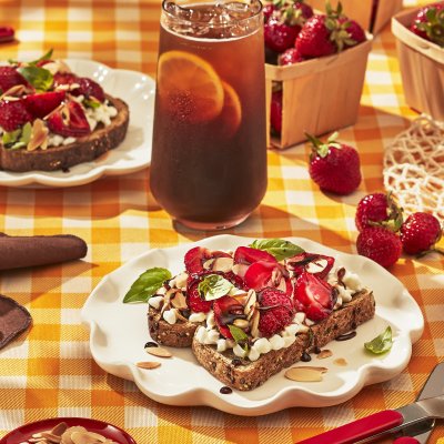 La tranche gourmande fraises et basilic