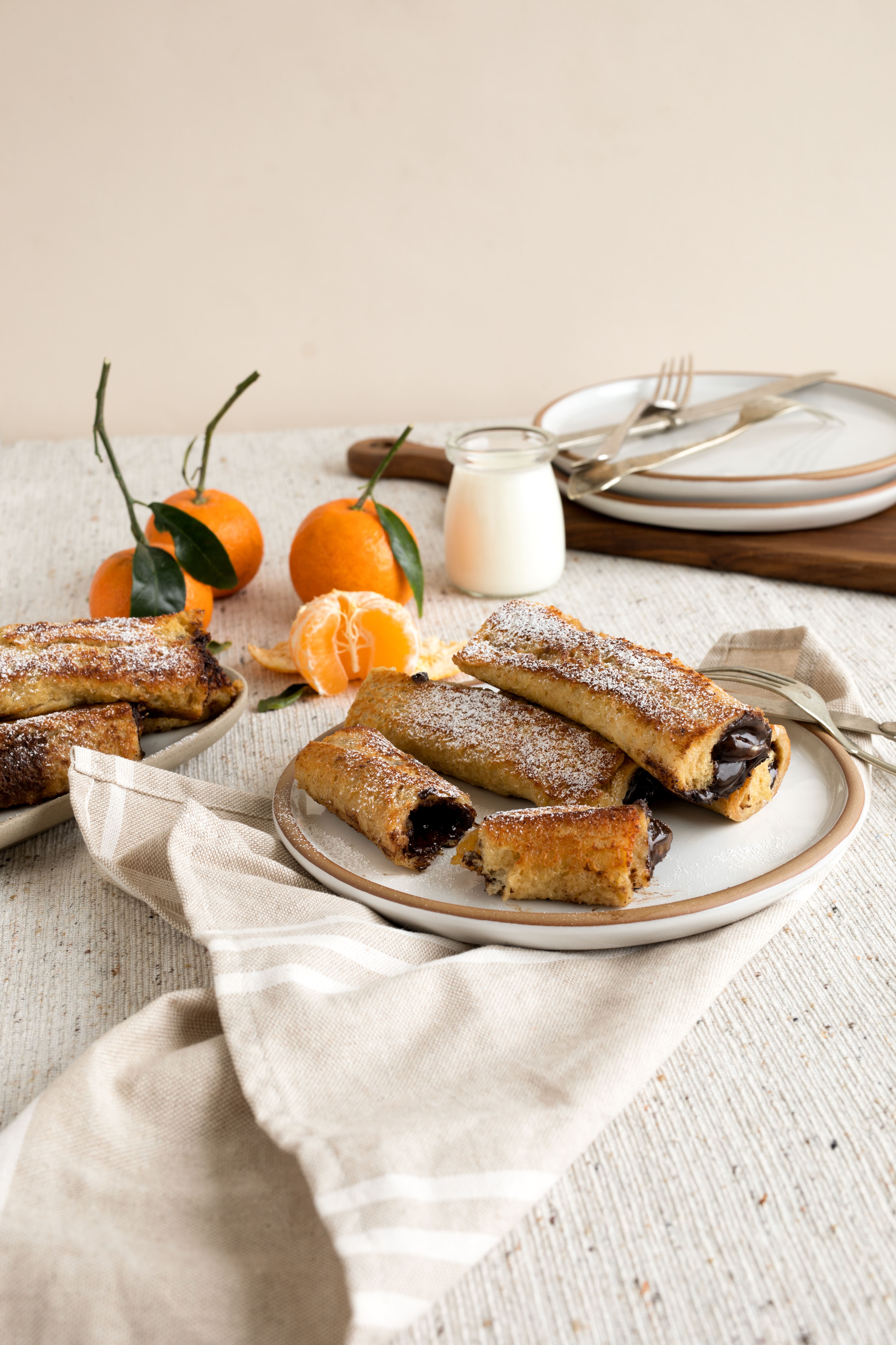 Chocolate-and-Clementine-filled French Toast Rolls